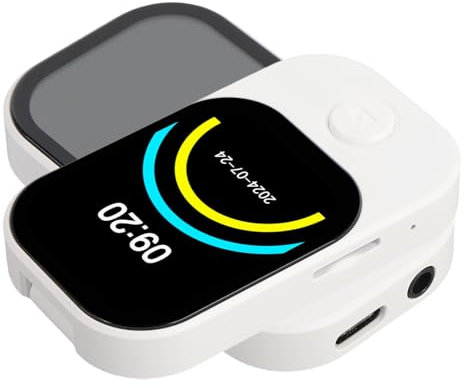Tonysa Bluetooth 5.4 MP3-spelare med Kamera, 128 GB Utbyggbar HIFI-musikspelare, 2.01 '' Pekskärm, 48H Speltid & Inbyggd Högtalare, Stöder FM Radio, E-bok, 720p Video, Vit (128G Small Memory Card)