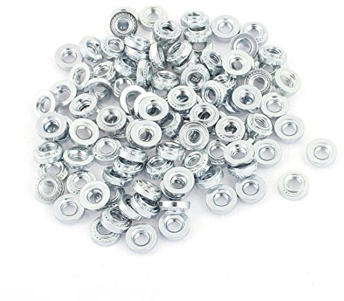 sourcingmap® 100Stück M3-0 Rändelmetall Selbst Clinchen Einpressmutter 0,8mm Dick dünn Platte de
