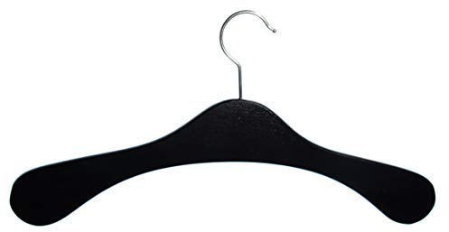 Hagspiel Kleiderbügel aus Holz, Garderobenbügel aus Buchenholz, 5 Stk. (schwarz gebeizt) Made in Austria