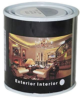 H HANSEL HOME Pintura Esmalte al Disolvente para Madera y Metal, Pintura Alquidica de Rápido Secado para Superfícies Interiores y Exteriores(Gris Perla, 125 ML)
