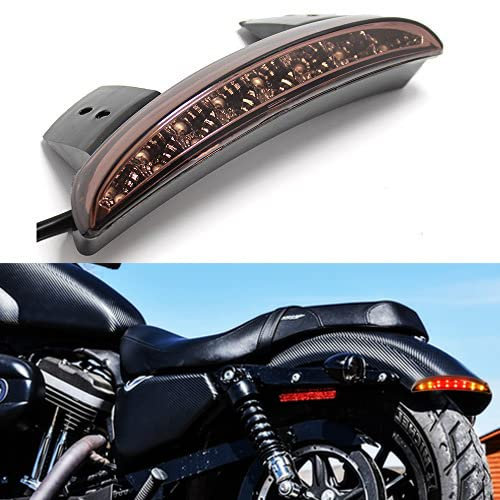 Feu arrière de moto à LED, plaque de bord de garde-boue arrière hachée de fumée de moto Licence de frein arrière Feu pour Sportster XL883N 1200N XL1200V XL1200X
