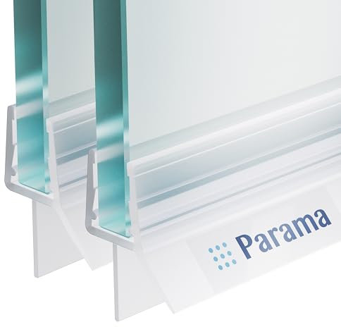 2pz Guarnizione Box Doccia Sottoporta in PVC per Vetro 6mm 7mm 8mm Design Italiano Facile da Installare Packaging Ultraresistente (80cm Lunghezza)