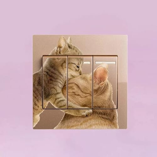 SHMAZ Das Kätzchen küsst Seine Mutter, lustige Schalter-Aufkleber, Wandaufkleber