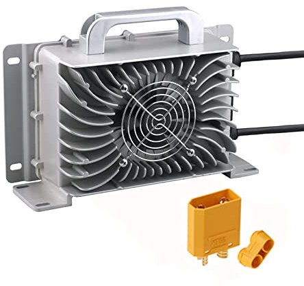 CIRONI N/A Caricabatteria Impermeabile 58,4 V 15 A per Batteria al Litio da 48 V 900 W, Caricabatterie Intelligente per Carrello da Golf, Caricatore di Mantenimento per Auto Barca Moto Carrelli Ele
