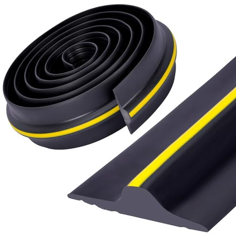 lesolar Garage Door Seal Strip, 3m 18mm Universal Garage Door Weather Threshold Seal, Garage Door Seals Bottom Rubber, Perfect for Keeping Garages Clean and Dry (Excluding Adhesive)