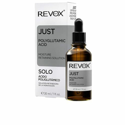 REVOX B77 Just Polyglutamic Acid, 30 ml, feuchtigkeitsspendendes Gesichtsserum, speichert die Feuchtigkeit der Haut und verhindert Trockenheit, reduziert Falten und feine Linien, straffe, nährende und