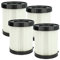 vhbw 4X Faltenfilter Ersatz für Bosch 1 600 A01 1RT, 2 608 000 663, 3165140917940 für Staubsauger - Patronenfilter, Weiß
