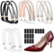 YUXIANLB 4 Pairs Elastic Shoe Straps Adjustable Heel Grips for High Heels Sandals Slippers Secure Fit for Walking Dancing Weddings Parties Comfortable Shoe Bands to Avoid Blisters Slipping