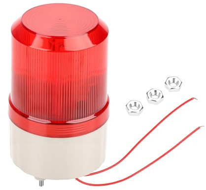 Sirena Allarme Esterno 220V con Luce Stroboscopica LED Rossa e Allarme Sonoro 100dB - Facile Installazione per Sicurezza Industriale e Domestica