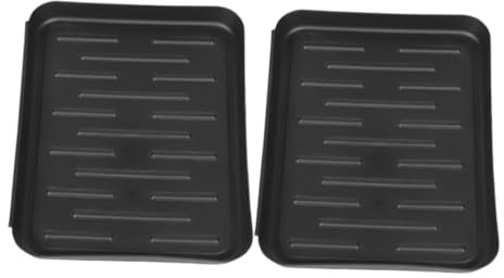 Alipis 2pcs Plastic Shoe Tray Boot Storage Mat Non-slip Sundries Organizer for Pet Feeding and Flower Pots Multi-use Floor Protector for Home and Office