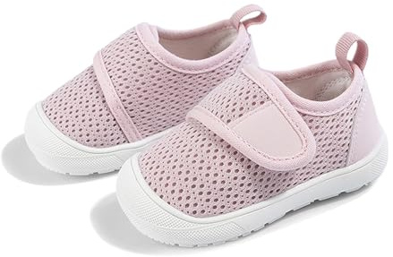 Generico Sandali leggeri traforati bambini suola morbida sneaker casual comode traspiranti punta ragazzi ragazze (Red, 19)