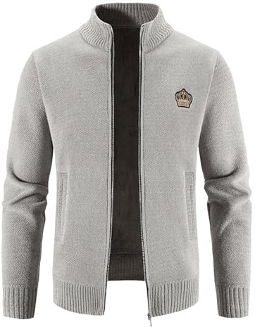 Viunychn Chaqueta tradicional para hombre, cárdigan de punto Oktoberfest con cremallera, ligera, chaqueta para traje regional, moderna, para el tiempo libre, para hombre, suéter para hombre