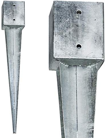 Estexo Manchons à enfoncer manchon au sol ancrages au sol 750-900mm carrés galvanisés