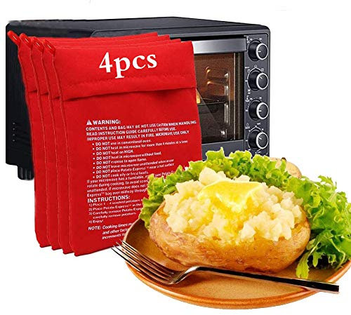 Sac Cuisson Pomme de Terre,Sac Cuisson Pomme de Terre Micro Ondes,Réutilisable,Pomme de terre Poche à Micro-Ondes,Mlavable