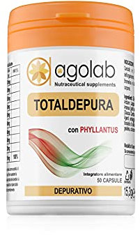 TOTALDEPURA Integratore Depurativo Forte Fegato, Con Cardo Mariano, Carciofo, Bardana, Bromelina Phyllantus, Vitamina B3, 50 Compresse Favorisce il drenaggio dei liquidi corporei