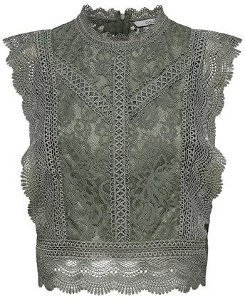 ONLY Onlkaro S/L Lace Top Noos WVN, Green