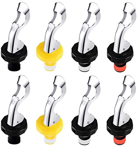 Tappo per Bottiglie di Vino, 8 Pezzi Bottiglie Tappi di Bottiglia, Tappi per Bottiglie di Vetro, Prova di Perdita Tappi per Vino in Silicone, con Cavatappi, per Sigillare Vino, Soda, Olio