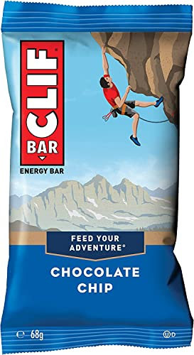 CLIF BAR | Energy Bar - Protein Bar - Chocolate Chip | Plant Based Protein | 12 x 68 g