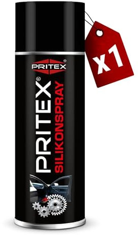 PRITEX – Silikonspray 1 x 400 ml schmiert, pflegt und schützt diverse Materialien – fettfreies Trennmittel für Kunststoff, Gummi, Holz & Metall – Gleitspray Pflegemittel Schmiermittel