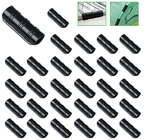 30 Stück Gartenbauten Rohrclips, Clips aus Kunststoff für Gewächshaus, Folie, Clip, Schlauch, Klemmverbinder, Kit, Gewächshaus, Clips, für Gewächshaus, Banner, Rahmen schwarz (25 mm)