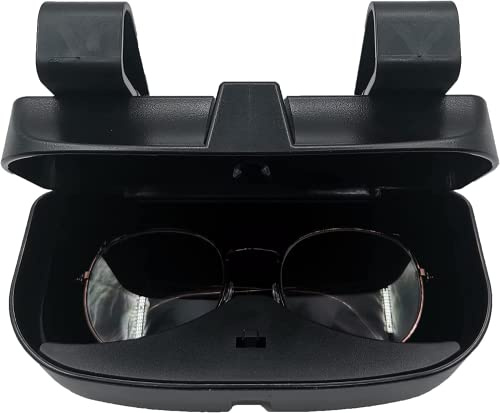 Glorytame Soporte para Gafas de Sol para Coche, Estuche para Gafas, Caja de Almacenamiento, Funda para Gafas, Accesorios para el Interior del Coche Se Aplican a Todos los AUT (Negro)