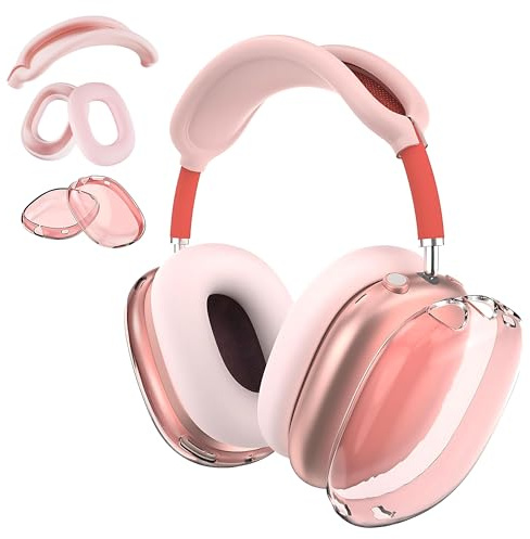 Aiivioll Custodia 3 in 1 in silicone per cuffie AirPods Max, copertura per auricolari e archetto, cuscinetti per auricolari per AirPods Max