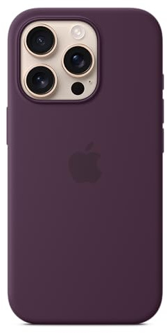 Apple iPhone 16 Pro Silicone Case with MagSafe and Camera Control: Lightweight Phone Case, Wireless Charging Compatible, Smooth Matte Finish; Plum