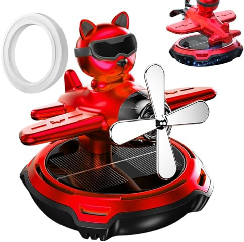 Weqizuerqi Car Rotating Aromatherapy, Car Air Freshener - Automatic Solar Aromatherapy Diffuser, Fun and Charming Interior Decorative Tool for SUV, Sedan, RV and