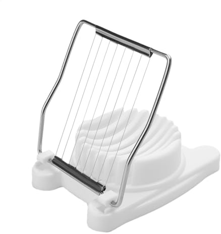 Cortador de huevos duros | Cortador de huevos de acero inoxidable | Picador de tomate, fruta, alegre, alambre de cocina, cortador de alambre para mantequilla, queso, fresa, huevos, kiwis