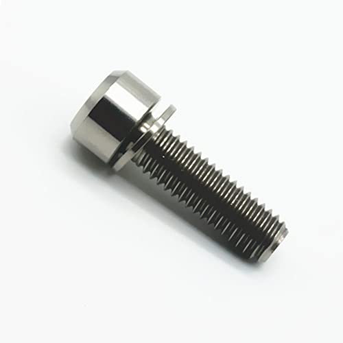 5pc Titanium Screw M5 X 16 18 20mm Ti Bolts With Washer Allen Key Column/Cone Hexagonal Socket For Bicycle Stem & Handlebar (Color : Ti Color-Cone, Dimensions : M5x16mm)