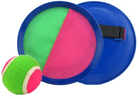 Racchette in Velcro, Set Toss Cattura con 2 Racchette e 1 Palle, Gioco Di Palla In Velcro Per Bambini Gioco Di Lancio E Cattura, Famiglia all'aperto, Bambini Garden Outdoor Beach Toy Games (Blue A)