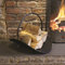Garden Mile Log Holders For Fireplace Heavy Duty Traditional Easy Carry Metal Storage For Logs Coal Kindling Powder Coated Large Log Baskets For Wood Burner Indoor Fireplace Accessories