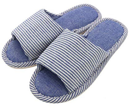 AioTio Pantofola Antiscivolo in Cotone Casual Confortevole da Uomo e da Donna, per Uso Interno ed Esterno(39/40 EU,Azzurro)