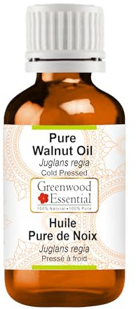 Greenwood Essential Pur Noyer Huile (Juglans regia) 100% Naturelle de qualité Thérapeutique pressée à froid pour les soins personnels 30ml (1 oz)