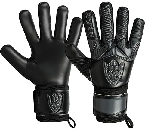 Keeperking - Guanti da portiere per bambini, ragazzi, adulti, senza salva dita, 4 mm, durevoli, in lattice, unisex