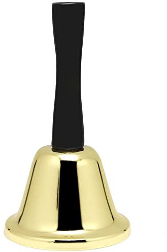 Metal Jingle Bell with Handle, Christmas Jingle Bells, Loud Call Counter Reception Bell for Christmas