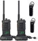 Retevis RB689 Funkgerät, Großer Reichweite Handfunkgerät mit drahtlosen Drahtlose Kopfhörer, 2600mAh, VOX, Taschenlampe, Walkie Talkie für die Fertigung, Sicherheit (Schwarz, 2Pcs)