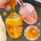 Fashion Base Honey Lip Oil, Lip Gloss Set Clear Lip Gloss 2PCS Lip Gloss Moisturizing Liquid Lipstick,Glossy Lip Make up Lip Comfort Oil Transparent Lip Gloss Kit Honey Flavors
