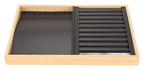 ZJchao Plateau à Bijoux Empilable Anti-rayures, Léger et pour Boucles D'oreilles, Colliers, Bracelets, épingles, Montres, Présentoir Polyvalent avec Insert de Tiroir