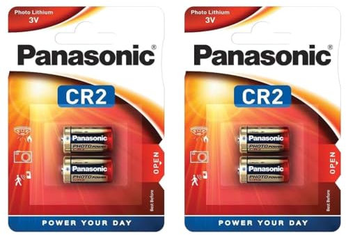 PANASONIC Confezione da 2 blister da 2 batterie fotografiche CR2 al litio 3 V