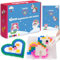 Ceoffo Bügelperlen Set 4500pcs in Sortierbox Fuse Beads kit Steckperlen Bastelspaß für Kinder Weihnachten Geschenk für Mädchen Jungs （Kein Platte Zubehör）… (10 mm)