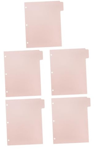 STOBOK 5 Blatt Herausnehmbare Registerreiter Notizbücher Etiketten Registerblätter Für Notizbücher Seitenmarkierungen Registerblätter Für Notizbücher Trennblätter Aus Kunststoff