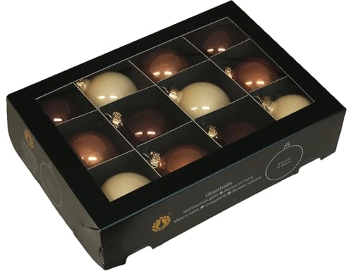 Palle Vetro Mm 57 Pz 12 Decorazione Albero Natale Addobbi (Miste)