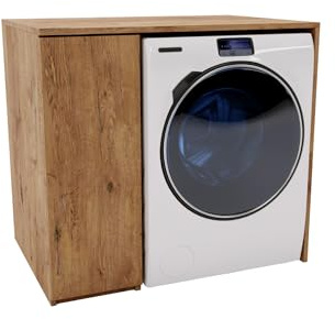 MRBLS_HOME Armoire de machine à laver - 96 x 88,5 x 62 cm (l x H x P) - Armoire pour machine à laver - Minimaliste - Armoire superposée - Machine à laver ou sèche-linge - Armoire moderne (Rétro)