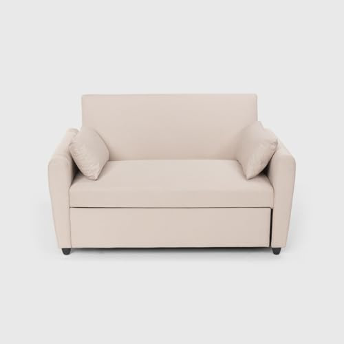 Produce Shop Divano Letto 2 posti Estraibile Design Moderno in Tessuto Porto Rico - Beige