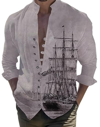 CEWIFO Canottiera Uomo Cotone Estive Camicie di Lino Maniche Lunghe Magliette Bianche T-Shirt Manica Lunga con Polsino Maglietta Corta da Lavoro Arancione Nero 6 Robe XXL