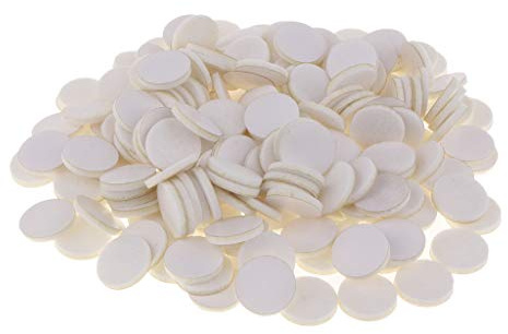 Fenteer 200 Pieces 21mm Pads Round Refill Pad Essential Oil Pads for humidifier Necklace Bracelet car freshener Diffuser Watch, White