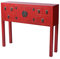 Chinesische Tischkonsole Shangri-LA Rot – Intensives Ming-Design, 2 Türen & 6 Schubladen, Holz/MDF, mya012 Palazzo Exklusiv
