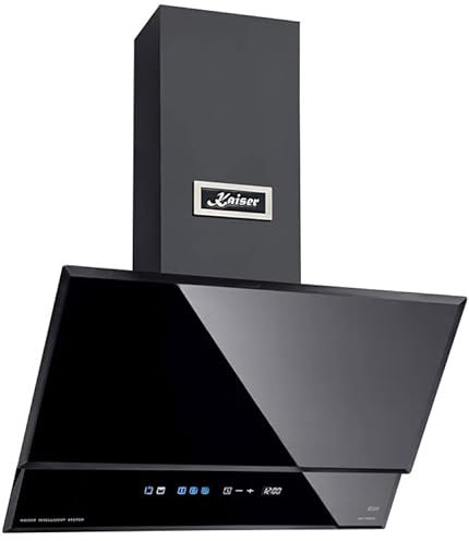 Kaiser AT 7410 | Avantgarde Pro 70cm Cooker Hood | Wall Mounted Chimney Hood | External Fume Extraction or Internal Filtering (Black)