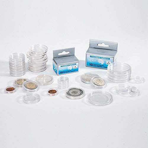 Fyr 365353 myntkapslar Grips – 40 stycken med 29 mm innerdiameter – genomskinliga, klara fodral för samlarmynt